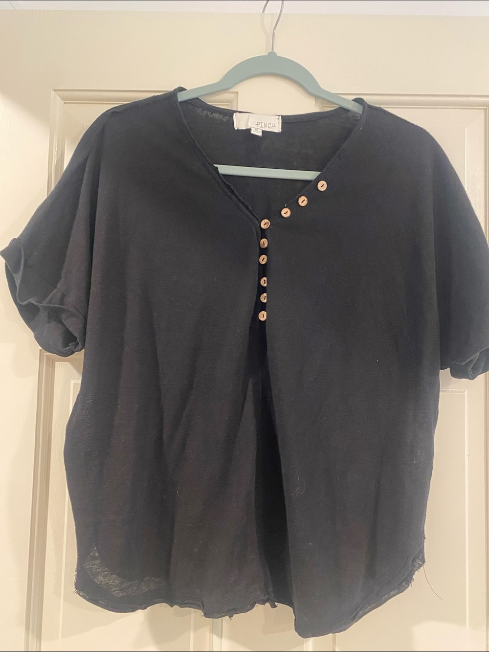 Pinch Black Short Sleeve Crewneck Top